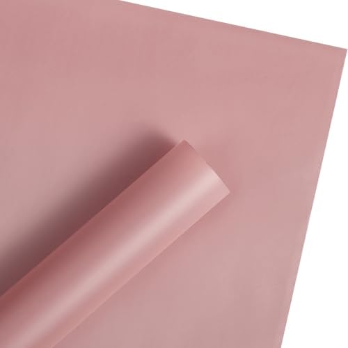 WRAPAHOLIC 20 Sheets Flower Wrapping Paper - 22.4 x 22.4 inch Pure Cameo Brown Water-Resistant Floral Bouquet Wrapping Paper, Florist Supplies Packaging for Wedding Birthday Gift DIY