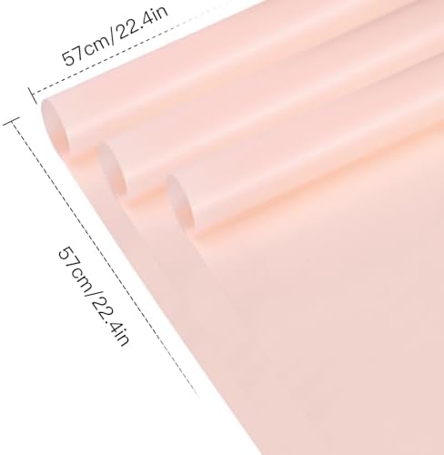 WRAPAHOLIC 20 Sheets Flower Wrapping Paper - 22.4 x 22.4 inch Pure Pastel Pink Water-Resistant Floral Bouquet Wrapping Paper, Florist Supplies Packaging for Wedding Birthday Gift DIY
