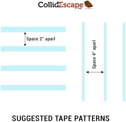 COLLIDESCAPE Spiderweb Clear BirdTape for Windows (3/4" x 40' - Covers 2 to 3 panes) | Window Bird Tape Decals to Prevent Bird Strike Prevention for Glass | Clear