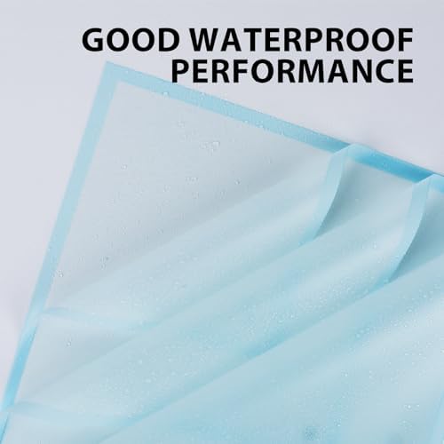 NESCCI 20 Sheet Flower Wrapping Paper (Translucent Light Blue)