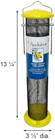 Woodlink NAWLNT Audubon Die Cast Aluminum Finch Screen Tube Wild Bird Feeder, 13-Inch,beige