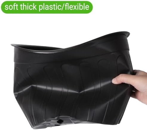 24 Pack 3 Gallon Nursery Pots Thickened Soft Black Plastic Plant Pots
