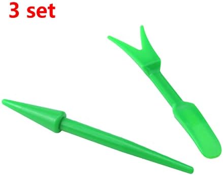 Antrader Mini Garden Hand Succulent Transplanting Tools,Set of 6,Green