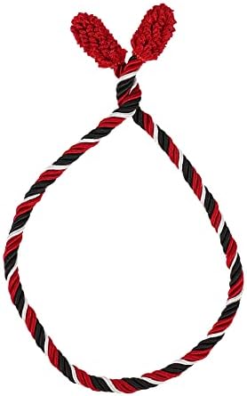 Haute Decor Decorative Twist Ties, 6 Pack, 16 inches (Black/Red/White) - Hang Garland, Lights, Decorations from Bannister or Railings for Christmas Holidays or Use Year-Round