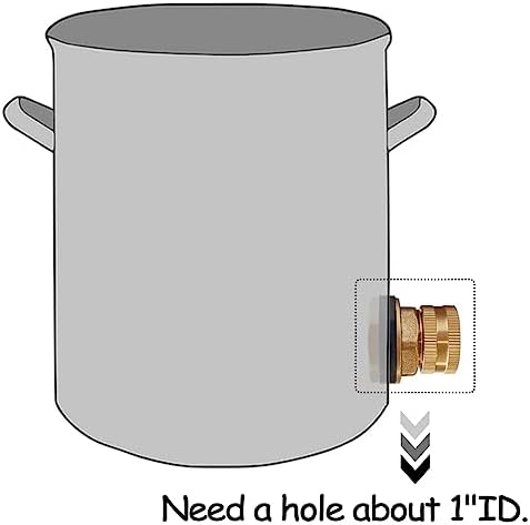 Uenede Brass Bulkhead Fitting 1/2" Female x 3/4" GHT Male with Plug, 1PCS