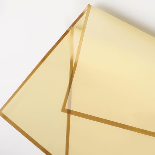20 Sheet Flower Wrapping Paper-Waterproof Bouquet Paper (Light yellow)