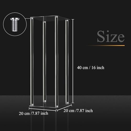 Geetery 12 Pieces Acrylic Wedding Centerpieces Flower Stand, 16 Inch