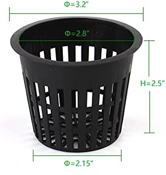 Plastic Net Cups Pots for 3 Inch Holes for Hydroponics, 15 Pack