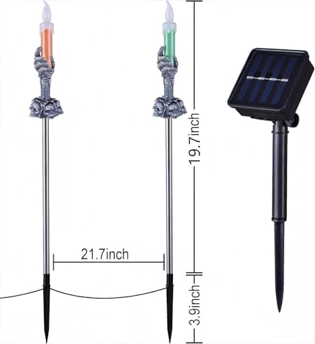 Halloween Decorations Outdoor, Solar Pathway Lights, 10 Pack