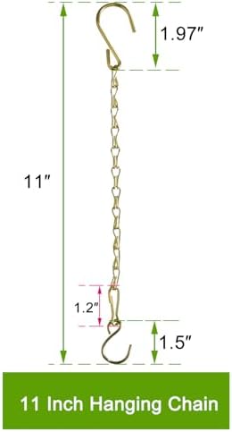 Chain for Hanging Plants,11 Inch Gold Hanging Chain(Gold, 11 Inch-6PCS)