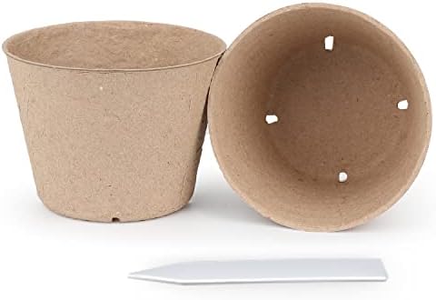 homenote 60 Pcs 4 Inch Peat Pots,Nursery Plant Pots,Seed Starting Pots