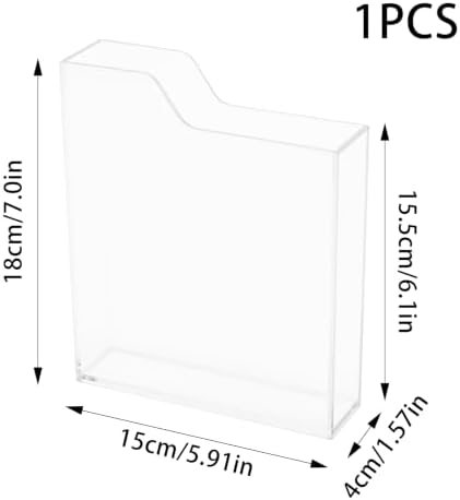 Transparent Wordless Acrylic Trapezoid Vase for Flowers, Trapezoid-Shaped Flower Vase Desk Decor, Books Lovers Gifts, Flowers Room Decor Aesthetic for Women & Teacher Gift
