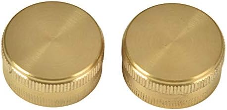 2 Pack 3/4" Brass Garden Hose End Caps with Washers