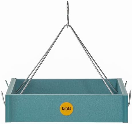 Birds Choice Small Hanging Platform Bird Feeder | Lake Blue