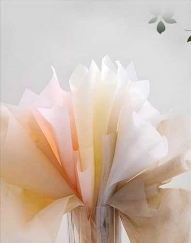 96 Sheets Tissue Flower Wrapping Paper Cotton Wrapping Flower Paper Withdrawable Lining Paper Non-woven Waterproof Floral Bouquet Wraps For Florist Packaging Arrangement (Light Brown)