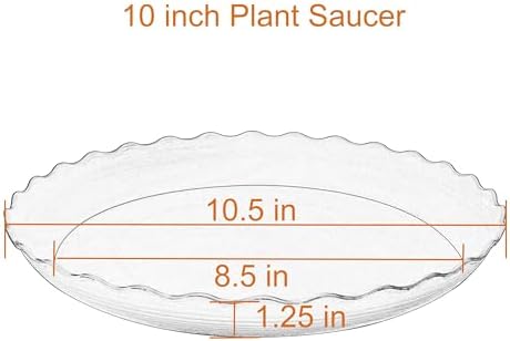 2 Pack of 10 inch Plant Saucer Plant Tray, Plastic Plant Saucer, Heavy Duty Plant Tray for Pots, Plant Saucers for Indoors Planter, Garden Water Plate Bowls for Gallon Grow Bags (Brown)