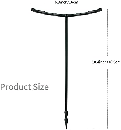 12 Pack Plant Support Stakes with 24 Pcs Clips, Half Round Ring Plastic Cage Holder Flower Pot Climbing Trellis for Small Vegetable,Indoor Plants