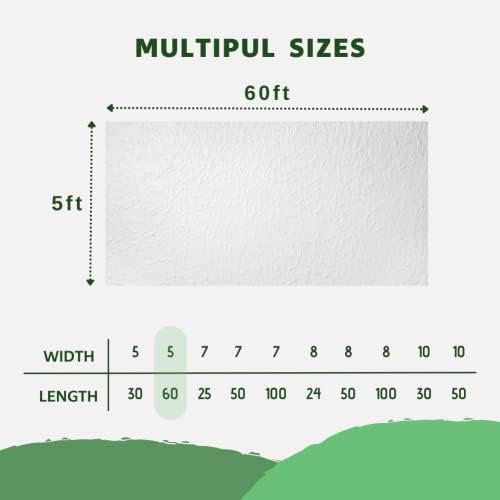 Plant Freeze Protection Cover, 5x60 FT Floating Row Cover