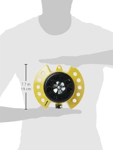 Dramm ColorStorm 9-Pattern Premium Turret Sprinkler With Heavy Duty Metal Base - Yellow 5023