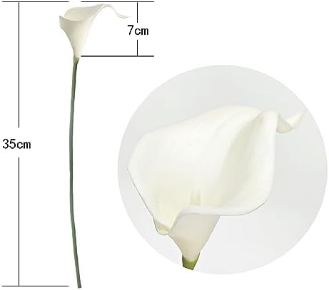 Letjolt White Calla Lily Artificial Flowers 20 Pieces Bouquet