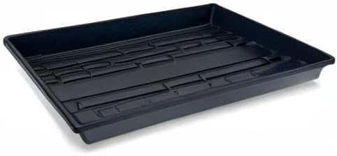 5 Pack of Durable Black Plastic Growing Trays (Without Drain Holes) 21" X 11" X 2" - Flowers, Seedlings, Plants