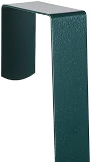 Sattiyrch 12" Front Door Wreath Hanger, Ultra Slim Metal Over Door Hook, Damage-Free Hanging for Seasonal & Year-Round Wreaths, Fits Most Doors, Green, 1 Pack