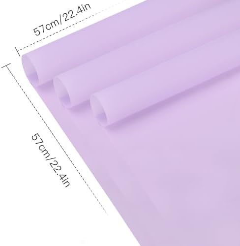 RUSPEPA 20 Sheets Flower Wrapping Paper, Pure Purple Waterproof Floral Bouquet Wrapping Paper, Florist Supplies Packaging for Birthday, Wedding, Valentines Day, Mother's Day, DIY Crafts, 22.4" x 22.4"
