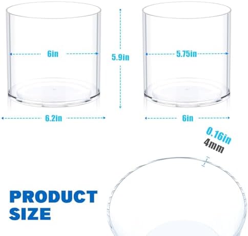 JYPS Clear Plastic Flower Vase Centerpiece Set