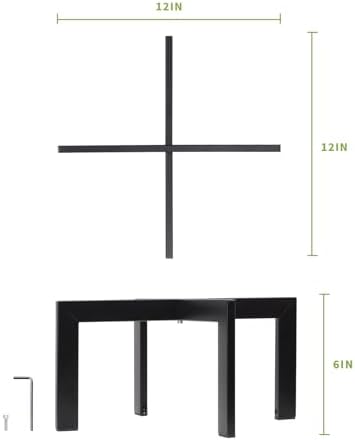 4 Pack Plant Stand Indoor Outdoor,Metal Mid-Century Pot Stand,Modern Plant Holder Rattan Flower Plant Stool,Low Short Plant Stands for Indoor Fit 5-12 Inch Pot,Black(Pot & Plant Not Included)