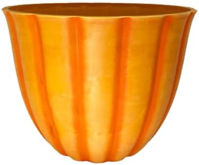 Urban Gardener Jack-O-Lantern Fiber Clay Pot Set