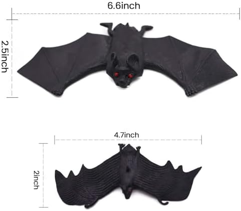 BigOtters 12PCS Halloween Hanging Fake Bats, Halloween Decorations