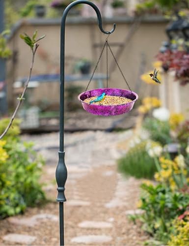 Hanging Bird Bath Feeder Outdoor Metal Birdbath Bowl Garden Decor Yard Art