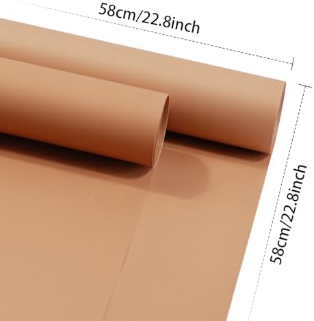 DEWJDFSC 20 Sheets Flower Bouquet Wrapping Paper Floral Korean Pure Brown