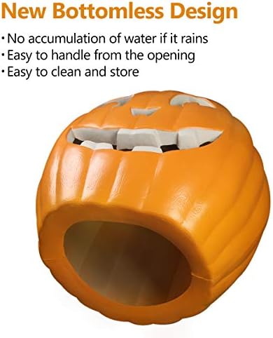 20" Jack O Lantern - Halloween Pumpkin Lantern with Pre-lit LED Bulb - Gaint Indoor/Outdoor Light Up Pumpkin for Halloween Decoration in Garden Patio Front Door Décor - 20"