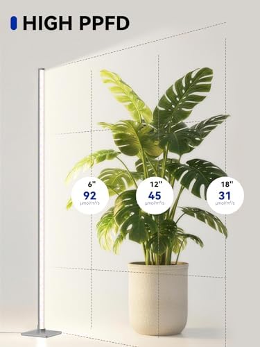 GLOWRIUM Vertical Grow Light for Indoor Plants, 60in LED Standing Lamp
