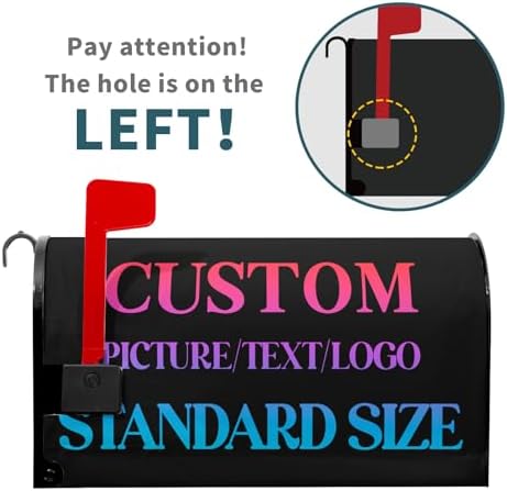 Kawani Personalized Custom Mailbox Covers Magnetic Standard Size 18x21 Inch Add Photo Picture Name Logo Text Uniqu Mailbox Wraps Customized Seasonal Post Letter Box Cover for Home Gadern Decor