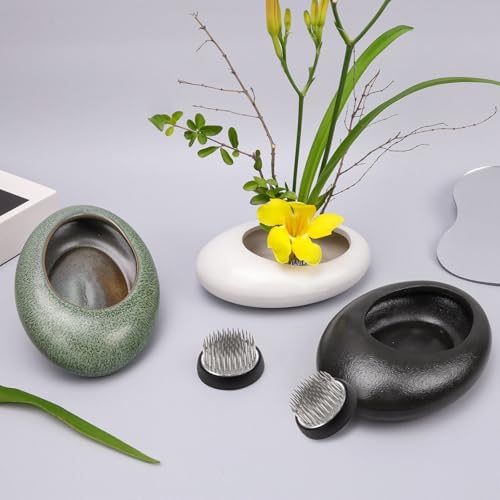 Folmywy Flower Frog Vase Set Japanese Ikebana Flower Arrangement Bowl