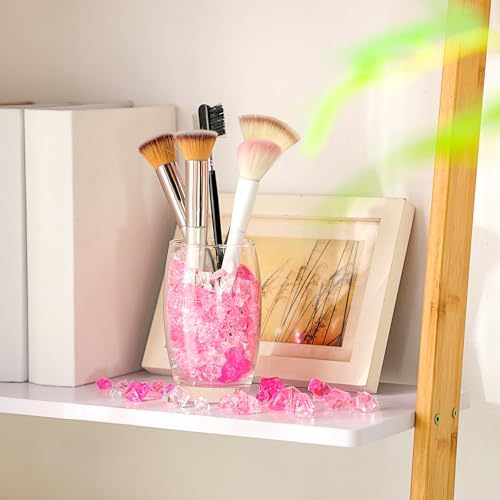 Syhood 570 Pcs Pink Acrylic Gems Plastic Crystals