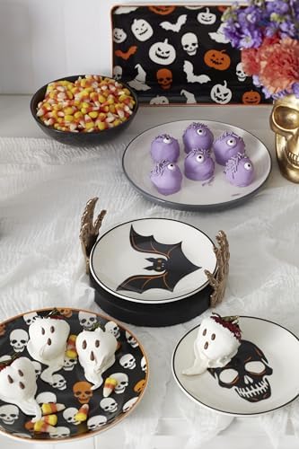 Oneida Vintro Halloween 4-Piece Accent Plates, Appetizer Plate Set for 4