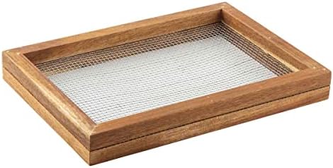 Tablecraft 11088 Herb Drying Rack, Natural, 13.75-inch Length, Acacia Wood