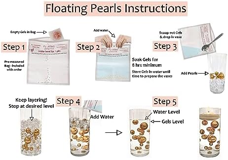 Vase Pearlfection 50 Floating Fall Thanksgiving Pumpkins, Leaves & Pearls