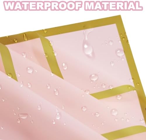 DEWJDFSC 20 Sheets Flower Bouquet Wrapping Paper Floral Korean Pink-2