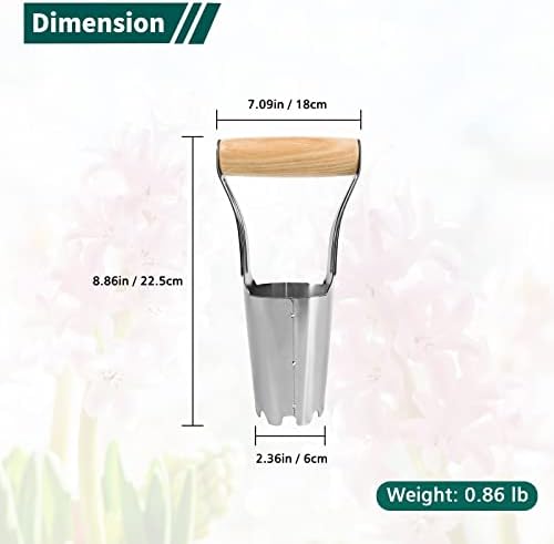 Garden Bulb Planter with 4 Inches Depth Mark, Bulb Planting Tool