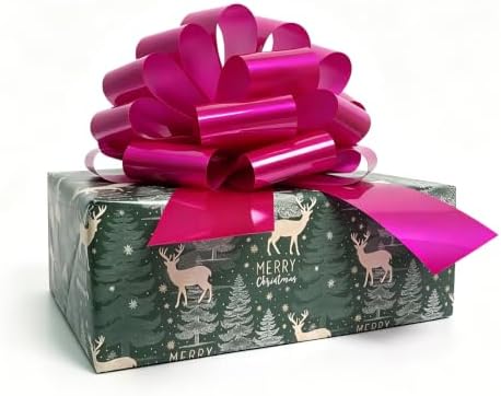 Big Gift Bow, 12 inch Pink Bow for Gift Birthday Holiday Party Decor 1Pack