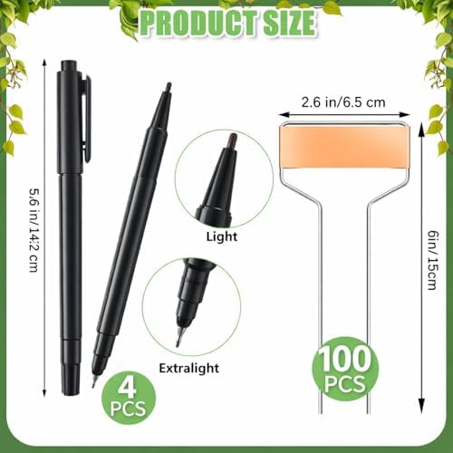 Moxweyeni 60 Pcs Metal Garden Tags Plant Labels,Copper,6 Inch