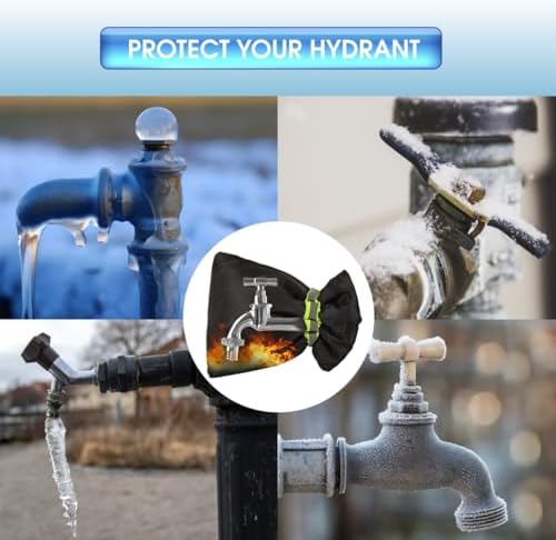 Outdoor Faucet Cover for Winter, 4 Pack Water Socks for Freeze Miser, 8.5"x6.8" Spigot Hose Bib Covers, Reusable Freeze Protection Pipe Insulation