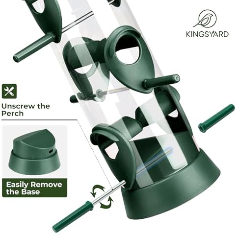Kingsyard Tube Bird Feeder for Outdoors Hanging