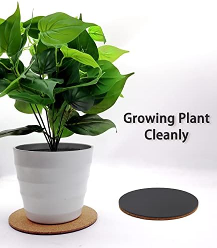 Cork Plant Coasters, Double Layers Cork Plant Mats, 10 Inch, 3 Pcs