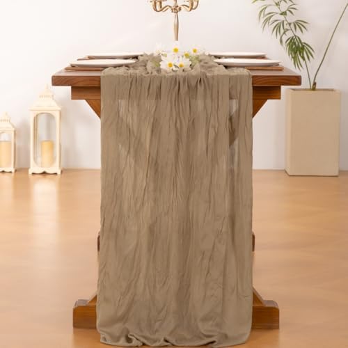 Cheesecloth Table Runner Fall Boho Wedding Birthday Party Home Decor