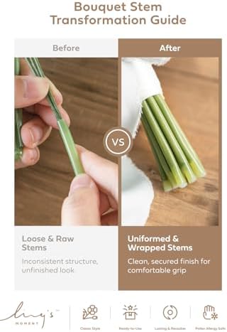 Ling's moment Artificial Flower Stem Tool Set Covers, Flexible Stem Tubes